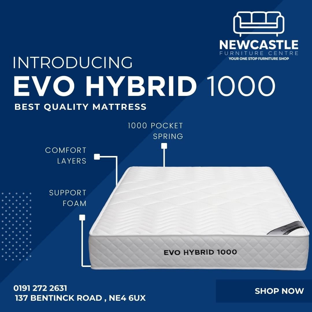 Evo Hybrid 1000 Pocket Sprung Mattress - Single 3’0ft