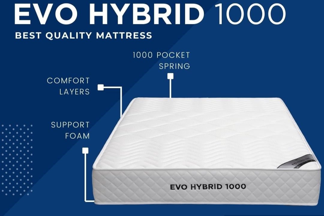 Evo Hybrid 1000 Pocket Sprung Mattress - King